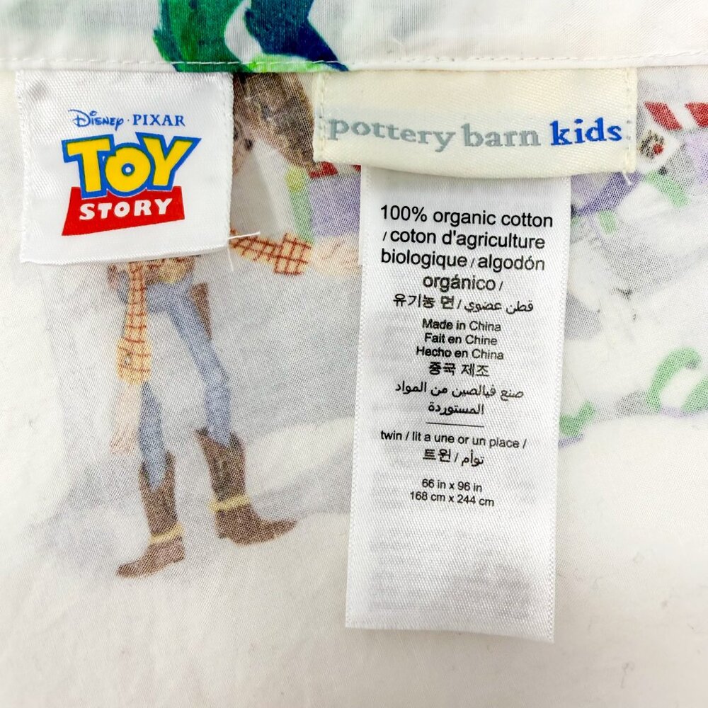 Pottery Barn Kids Toy Story Twin Flat Sheet and Pillowcase Organic Cotton - Picture 3 of 5